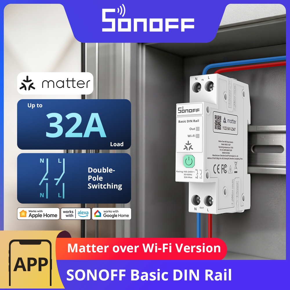 Sonoff Basic - Interrupteur DIN à canal unique SONOFF