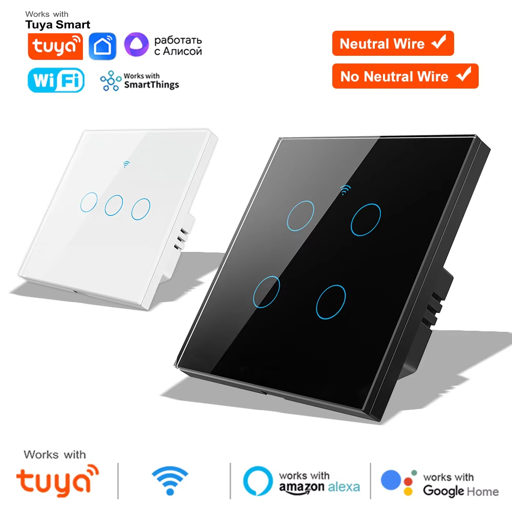 Smart Relay Tuya - Interrupteur mural tactile intelligent WiFi RF