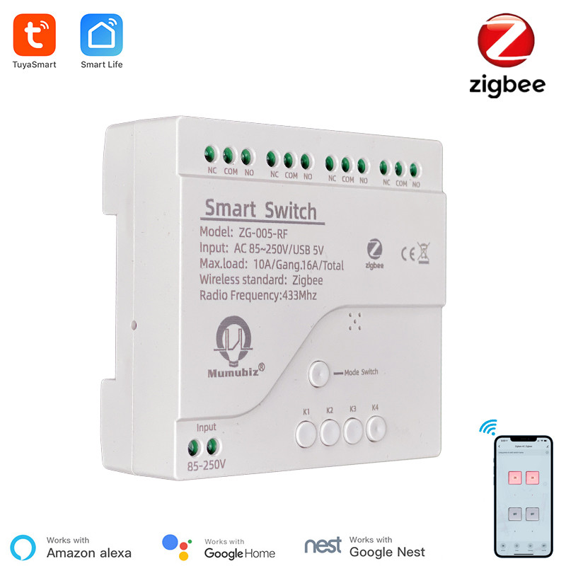 Tuya 4 Channel - Tuya – interrupteur intelligent Zigbee 220V,