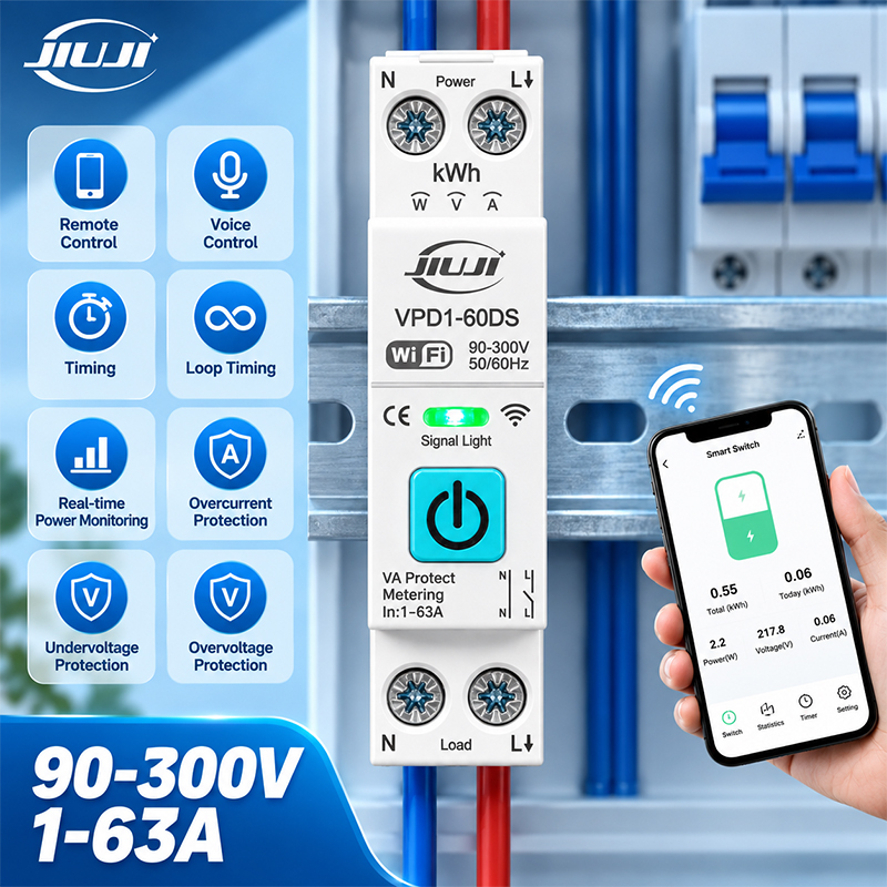 Smart Relay Tuya - Interrupteur intelligent WiFi sur rail DIN