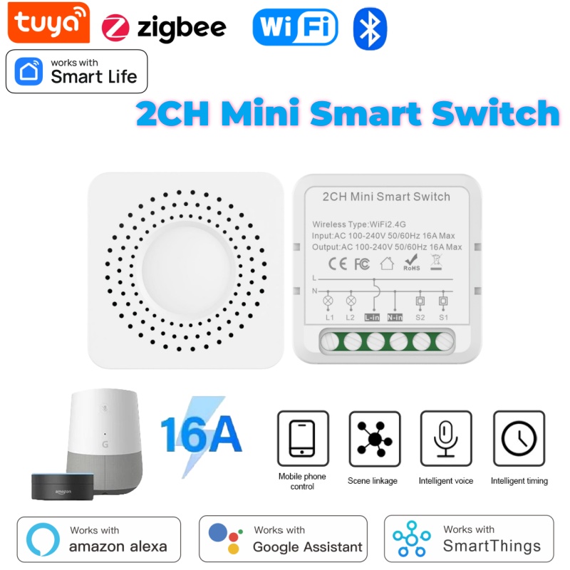 Home Assistant Tuya - Interrupteur intelligent WiFi Tuya Mini 1-2-3-4