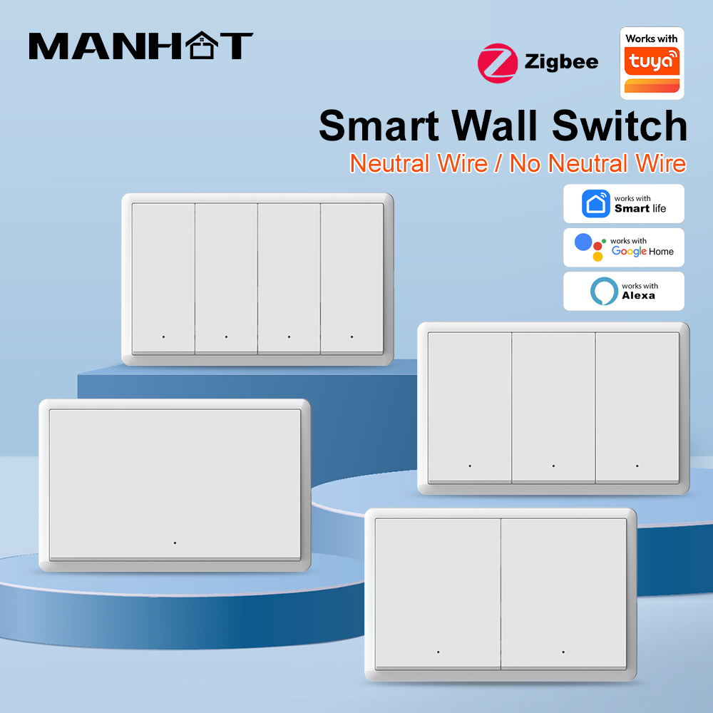 Smart Relay Tuya - Interrupteur intelligent MANHOT ZigBee3.0 sans fil