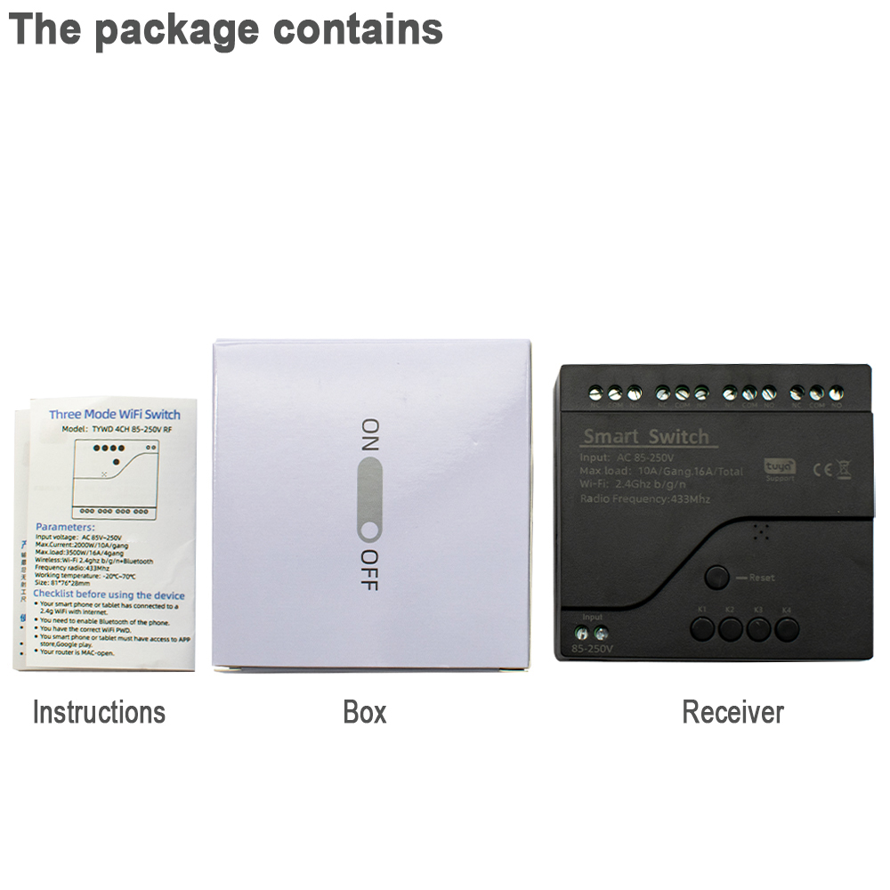 Tuya – interrupteur intelligen - Tuya 4 Channel avis et prix