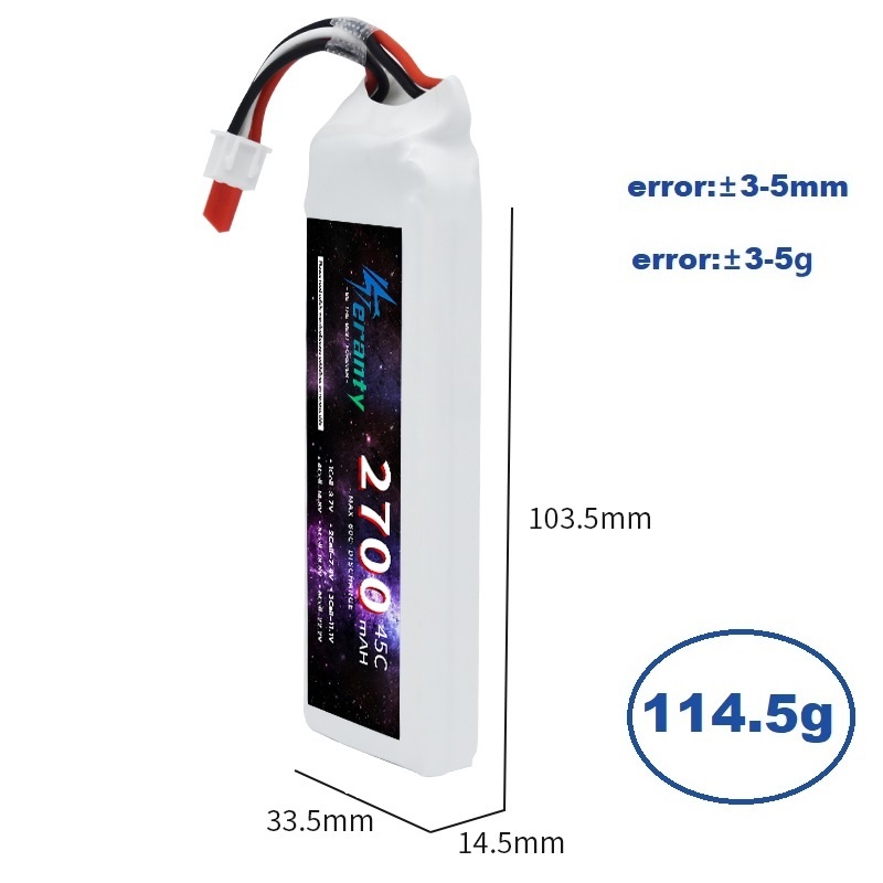 1/3 pièces 2S 7.4V Lipo batter - Shelly Plug avis et prix