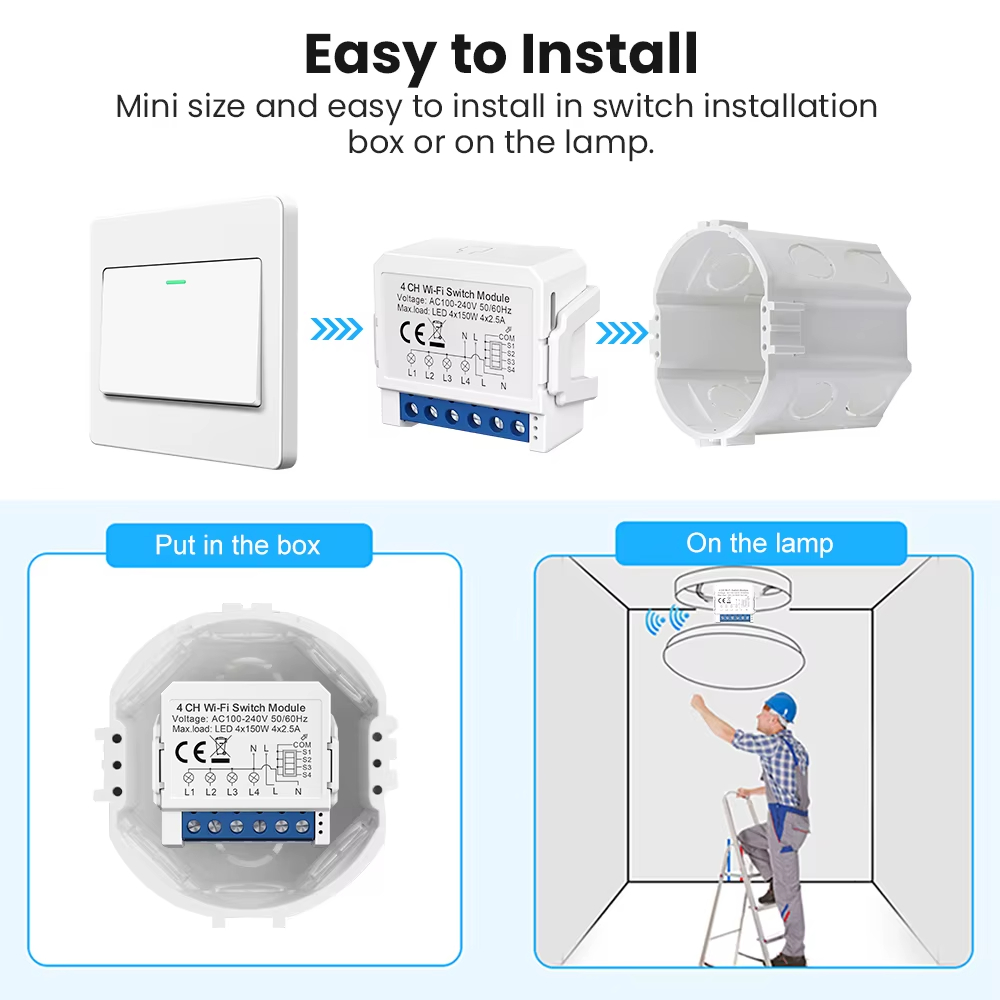 WSM16 Tuya WiFi Module de comm - Tuya 4 Channel avis et prix
