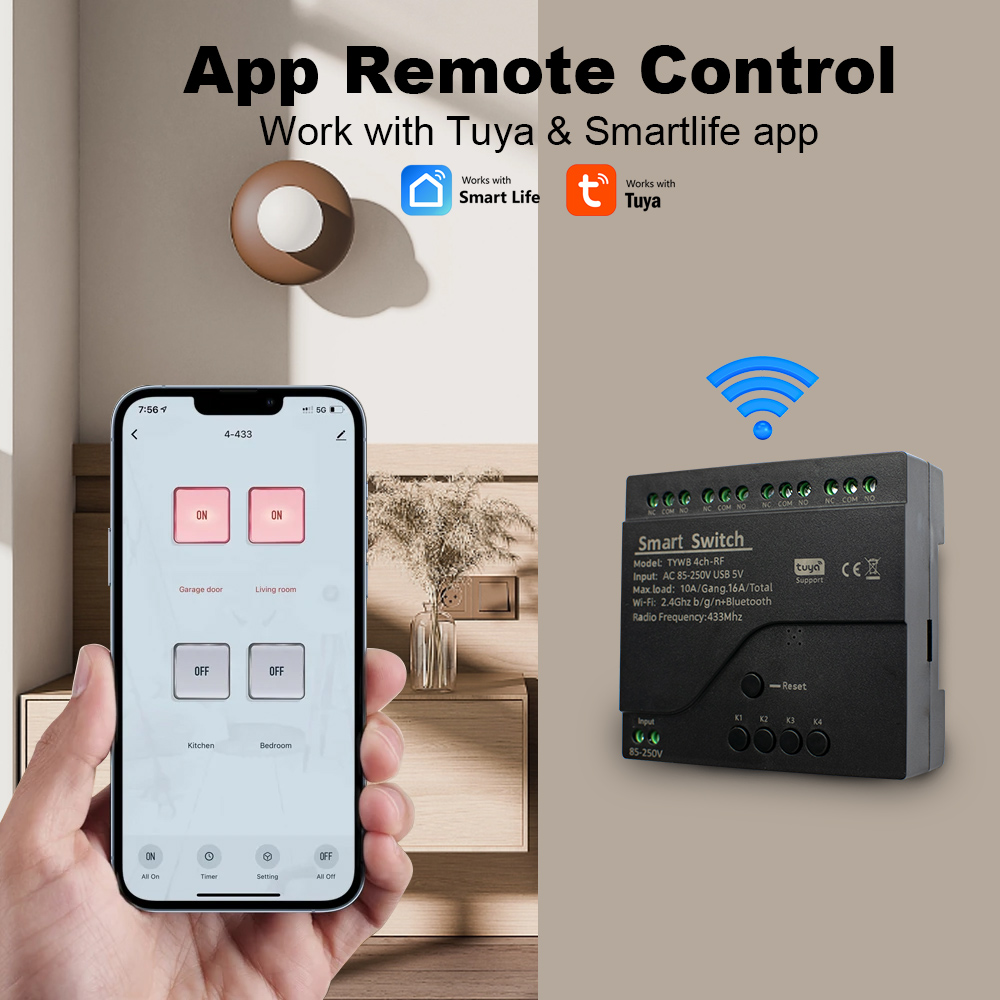 Module de commutation Wifi int - Tuya 4 Channel avis et prix