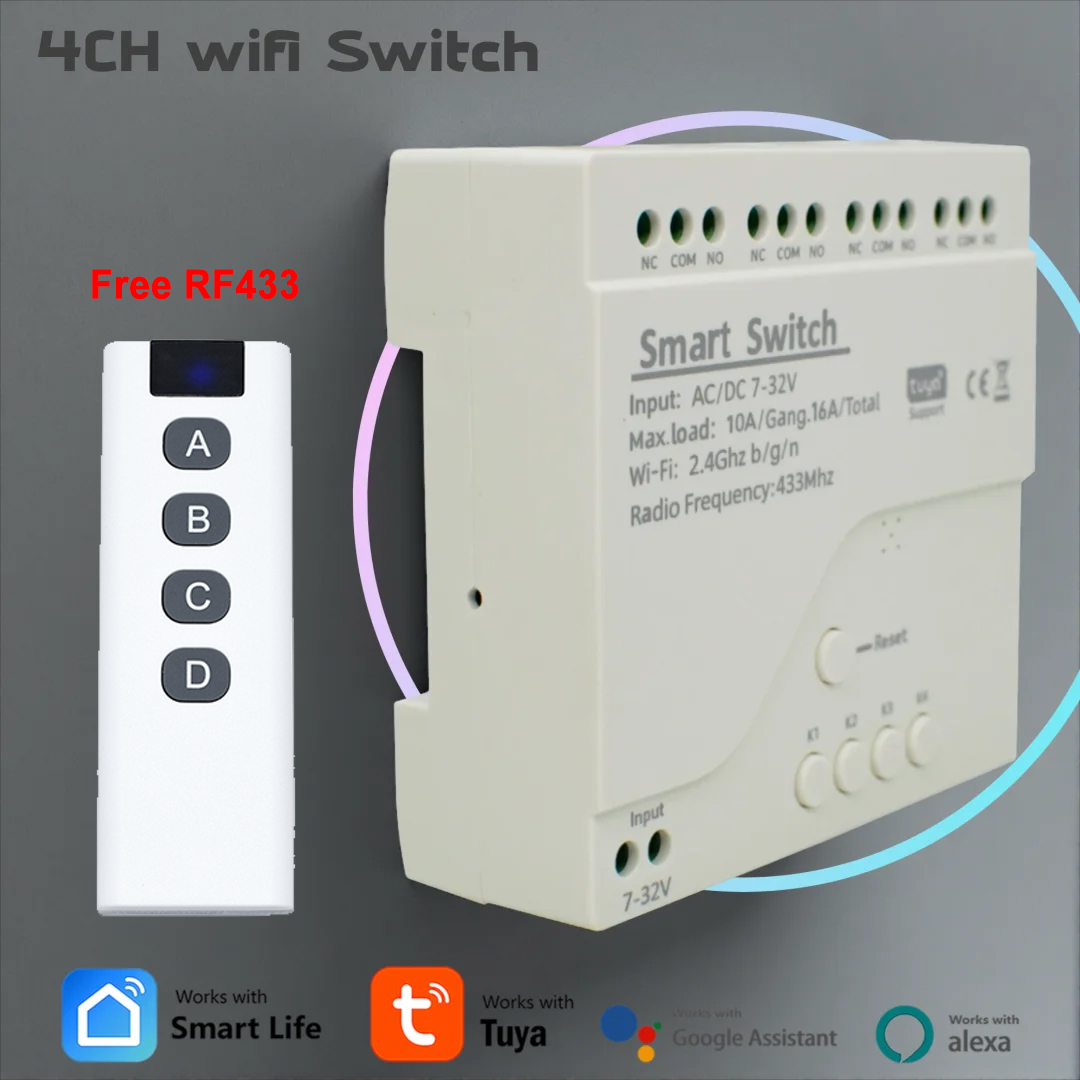 Disjoncteur Wi-Fi 4 canaux Tuy - Tuya 4 Channel avis et prix
