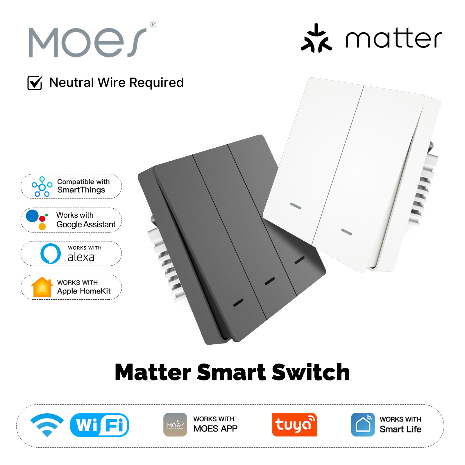 MOES Matter Tuya WiFi bouton l - Smart Relay Tuya avis et prix