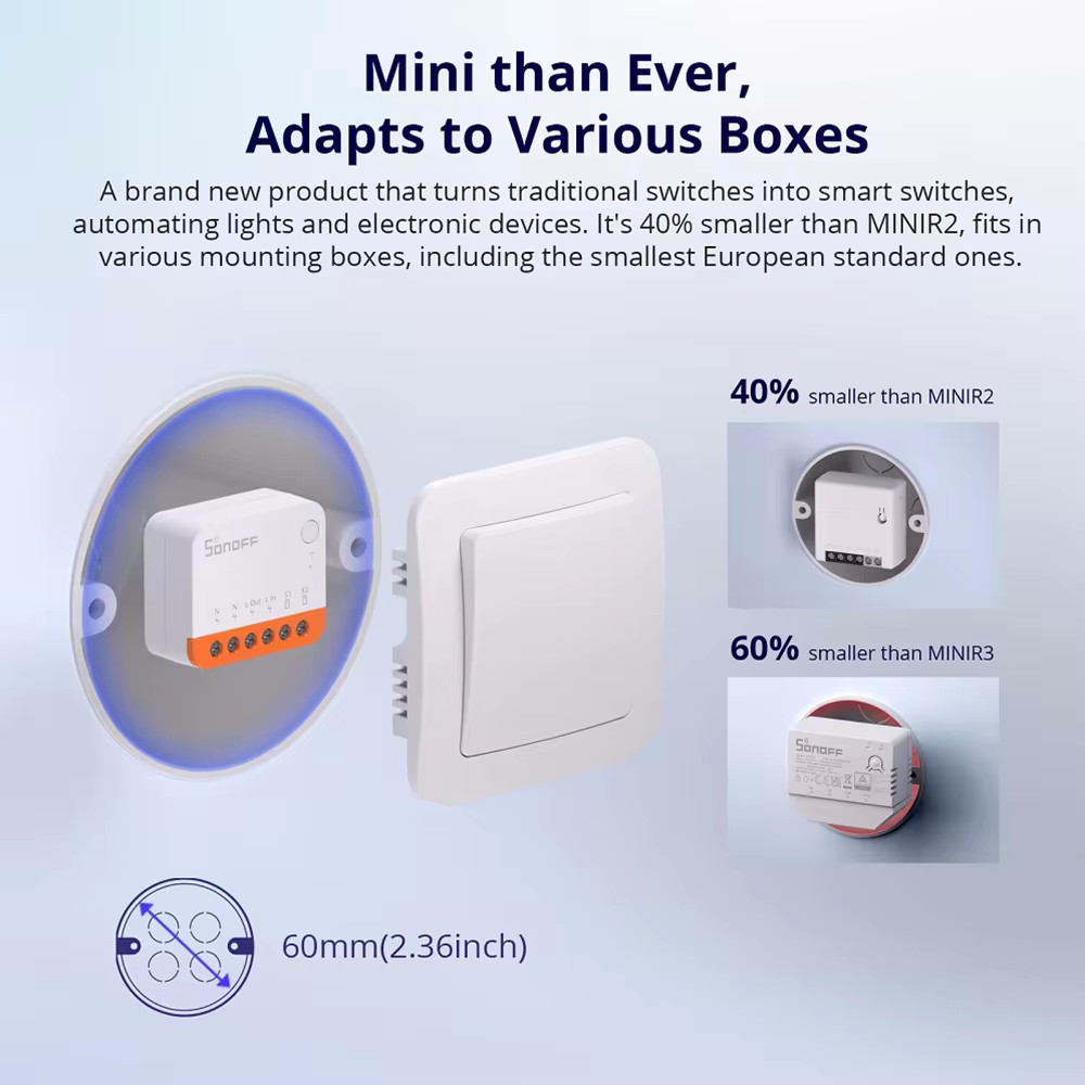 Interrupteur intelligent Wifi  - Sonoff Mini R4 avis et prix
